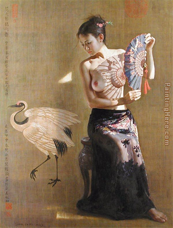 Crane of Good Fortune painting - Guan zeju Crane of Good Fortune art painting